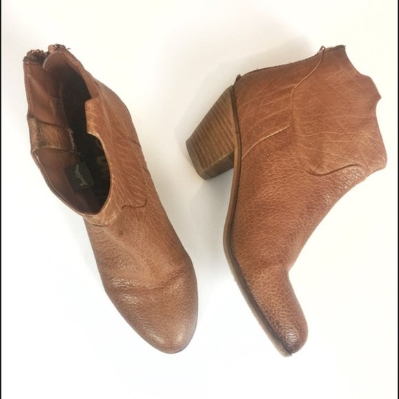 Sam Edelman Lisle Brown Leather Heel Booties Sz 6 - Picture 5 of 5